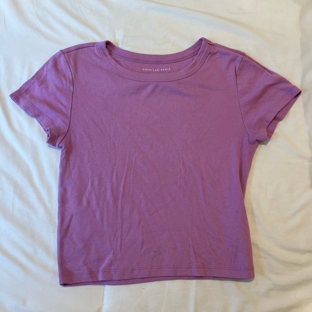 American Eagle purple size medium baby tee